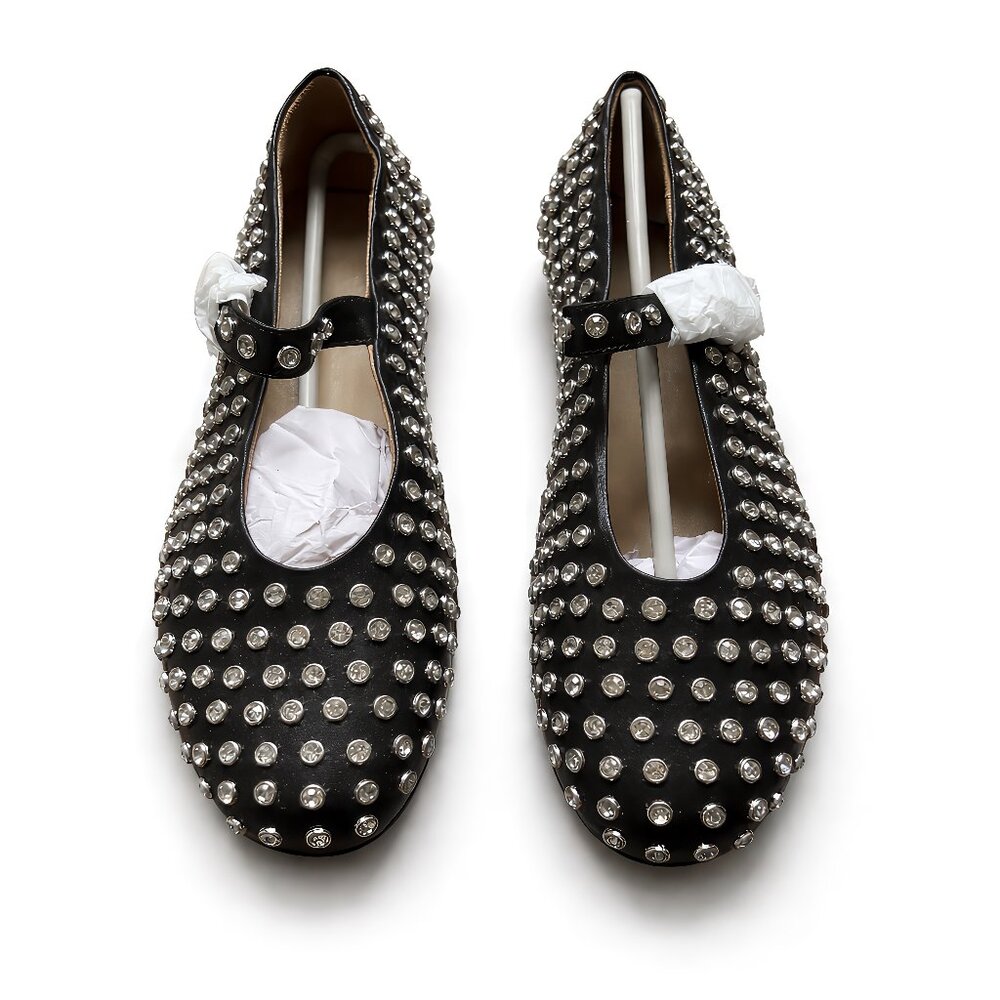 NWT MICIFA Rhinestone Ballet Flats